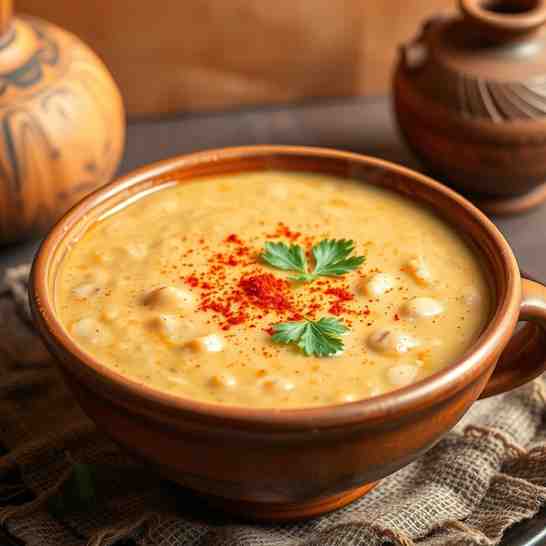 Creamy Moroccan Bissara - Easy Dried Fava Bean Soup